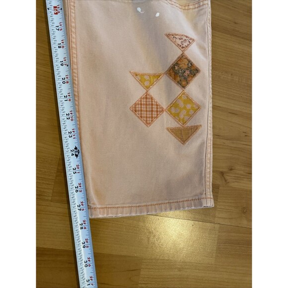 Anthropologie Blush Patchwork Straight Leg Pants - Picture 11 of 12